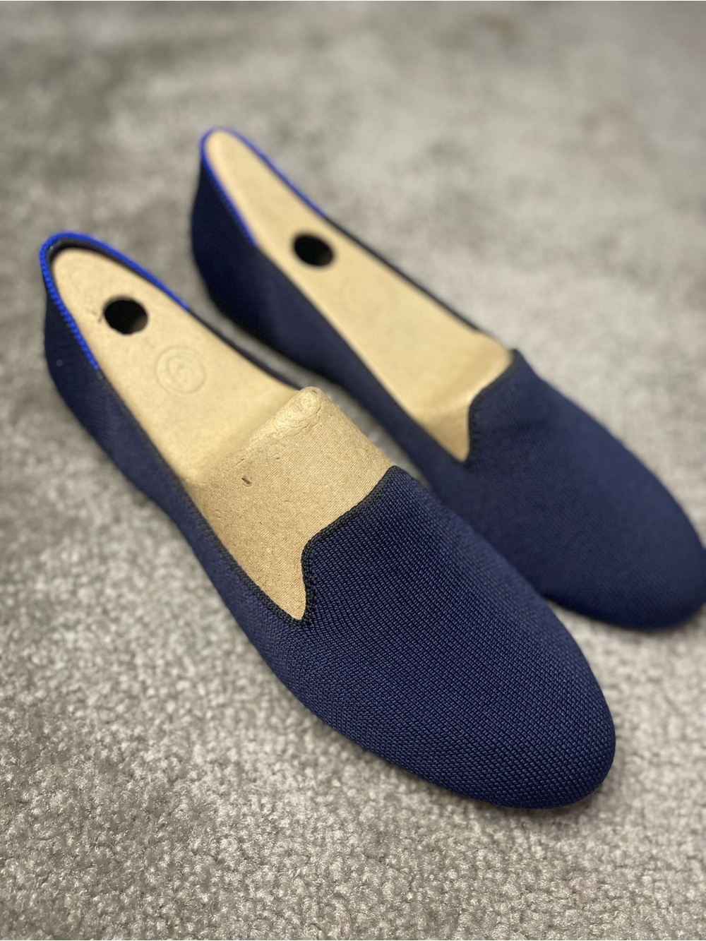 Rothys The Loafer Classic Navy Knit Size Slip-On Flats